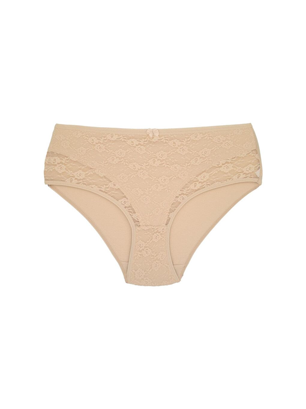 Karışık Pamuklu Önü Astarlı Lez Dantel Yüksek Bel Kadın Külot 5'li-1