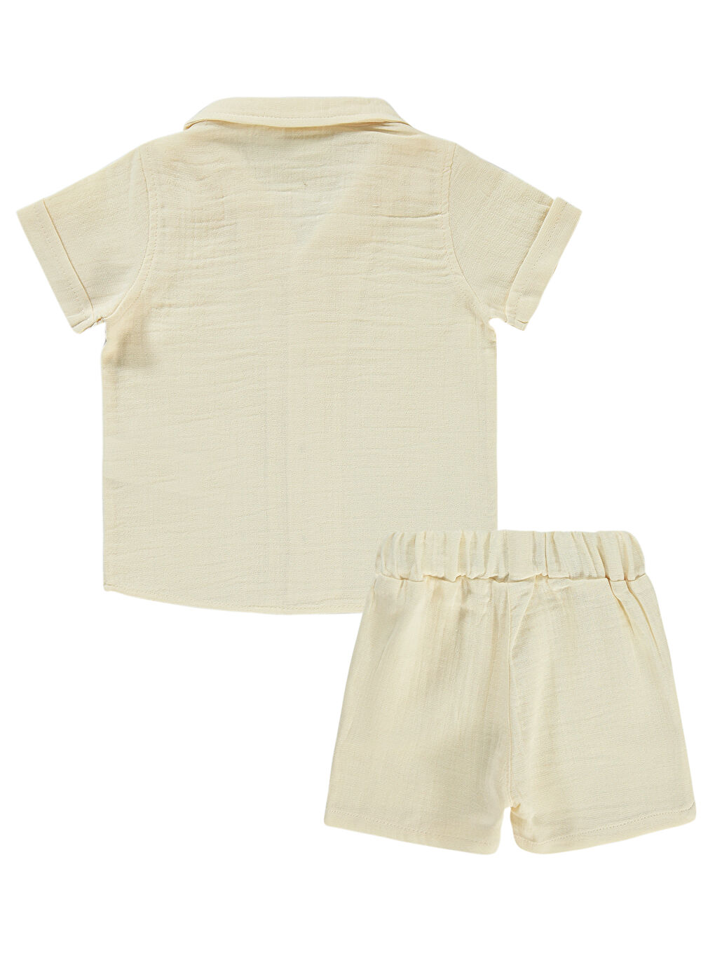 Baby Erkek Bebek Şortlu Takım 6-18 Ay Bej-1