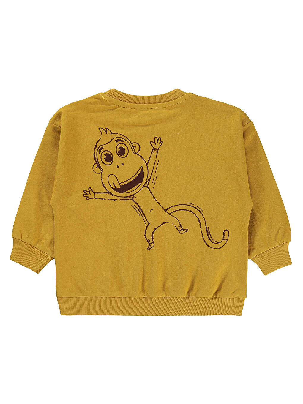Kahverengi Boys Erkek Çocuk Sweatshirt 2-5 Yaş Hardal-1