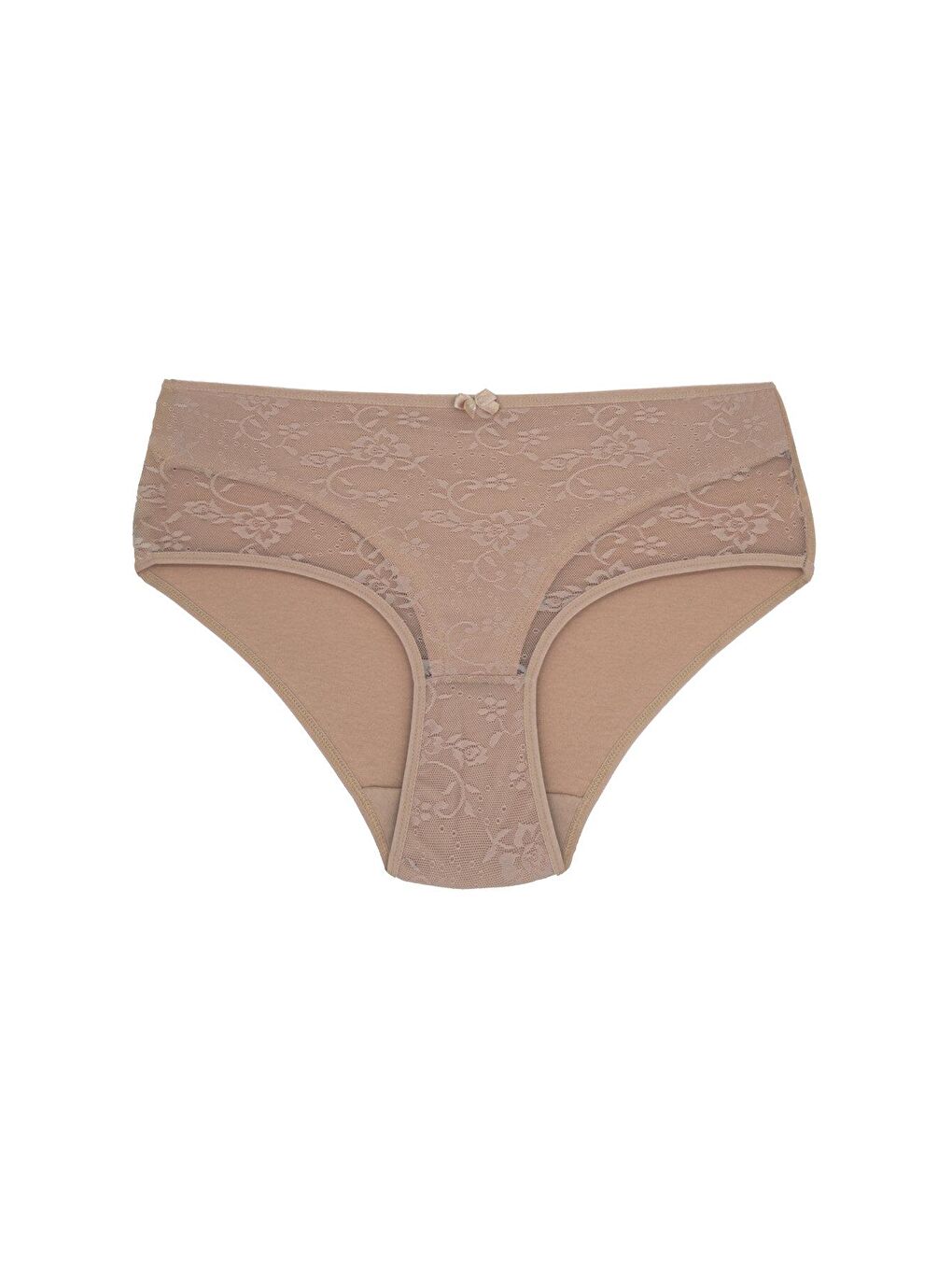 Mor Pamuklu Önü Astarlı Lez Dantel Yüksek Bel Kadın Külot 3'lü-3