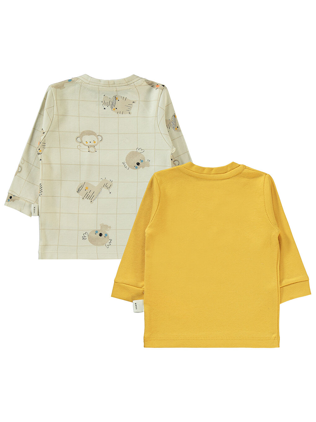 Kahverengi Baby Erkek Bebek 2'li Sweatshirt 6-18 Ay Hardal-1