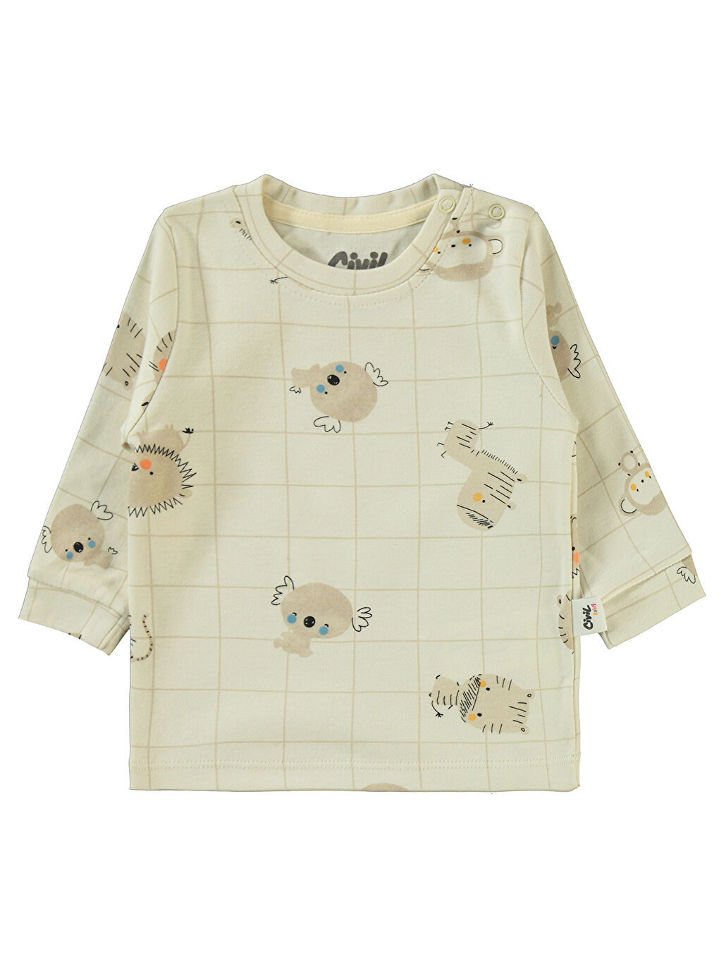 Kahverengi Baby Erkek Bebek 2'li Sweatshirt 6-18 Ay Hardal-2