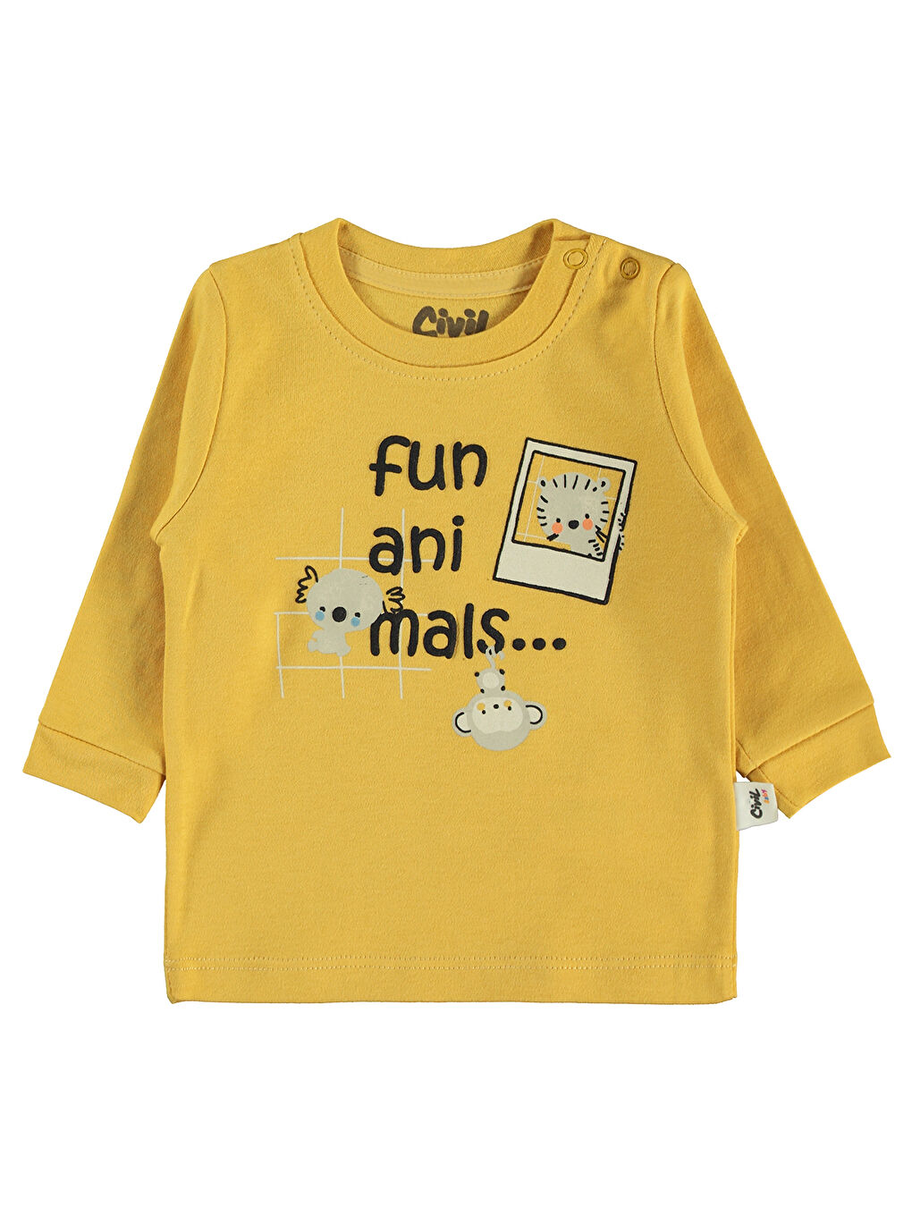 Kahverengi Baby Erkek Bebek 2'li Sweatshirt 6-18 Ay Hardal-3