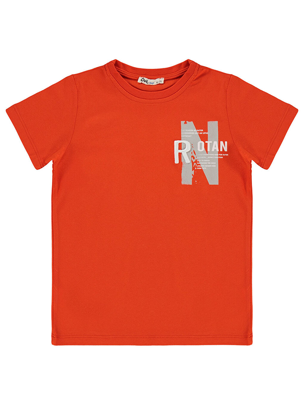 Kırmızı Boys Erkek Çocuk Tişört 10-13 Yaş Nar