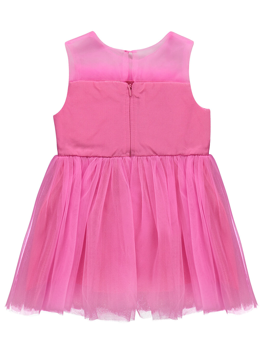 Baby Kız Bebek Elbise 6-18 Ay Fuşya-1