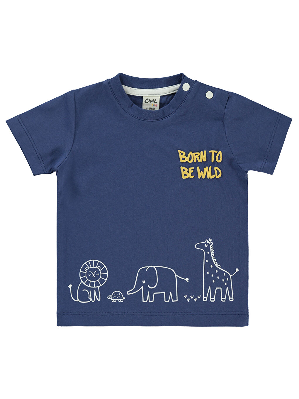 Baby Erkek Bebek 3'lü Tişört Set 6-18 Ay Lacivert-3