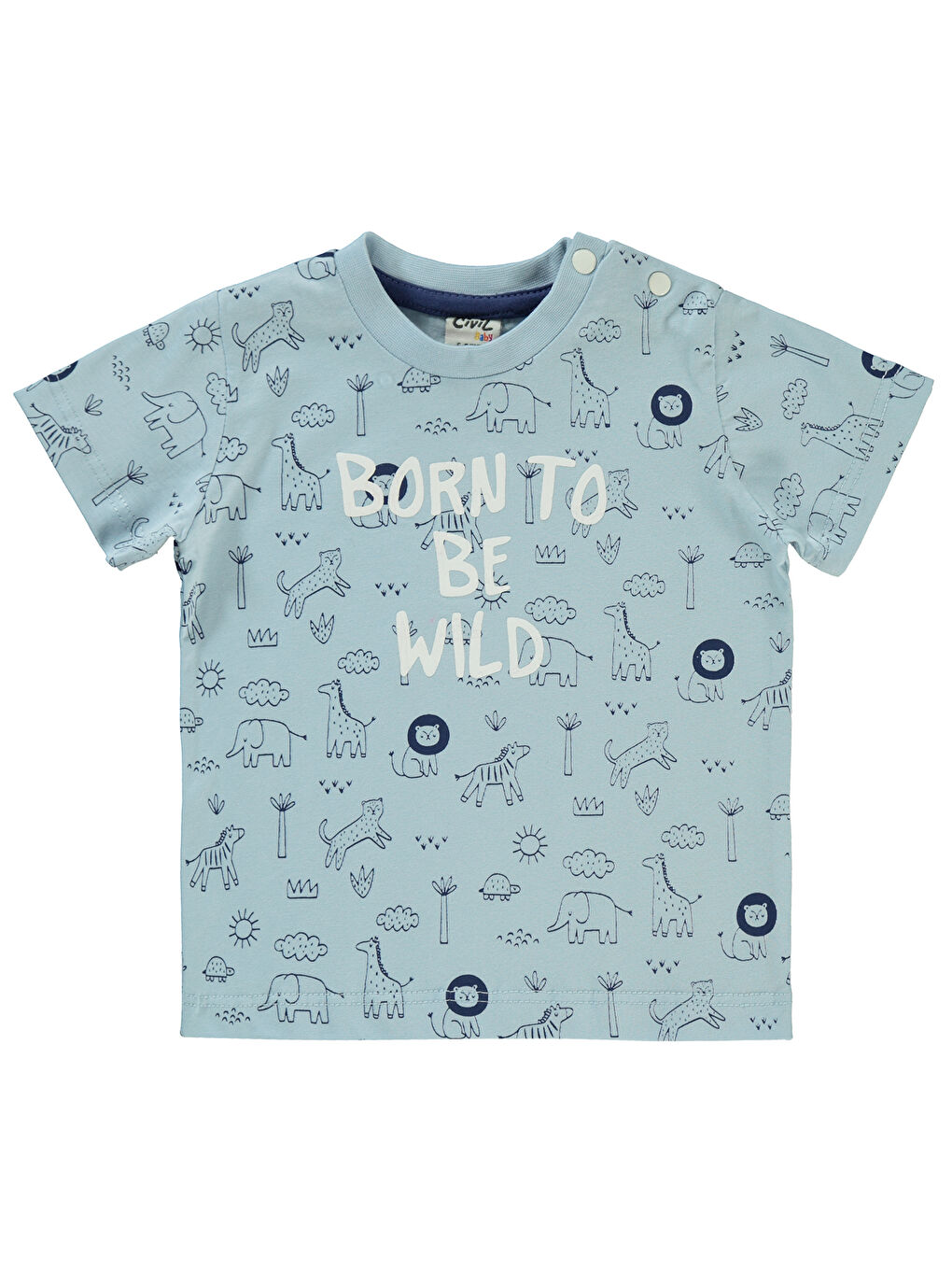 Baby Erkek Bebek 3'lü Tişört Set 6-18 Ay Lacivert-5