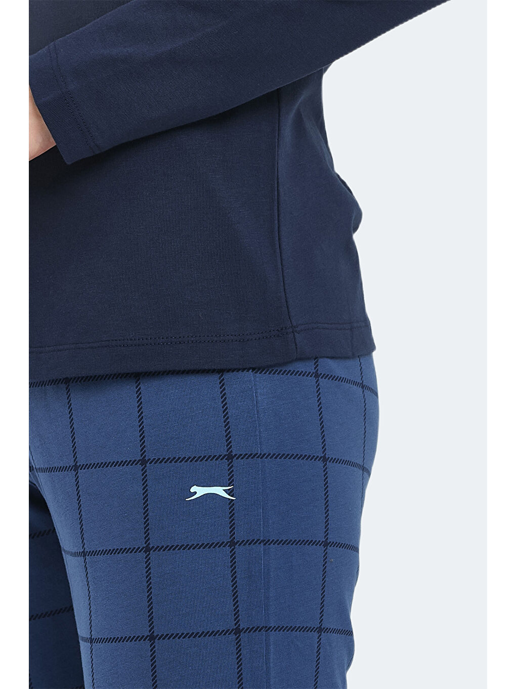 PAOLINA IN Kadın Pamuklu Lacivert / Turkuaz Pijama-5