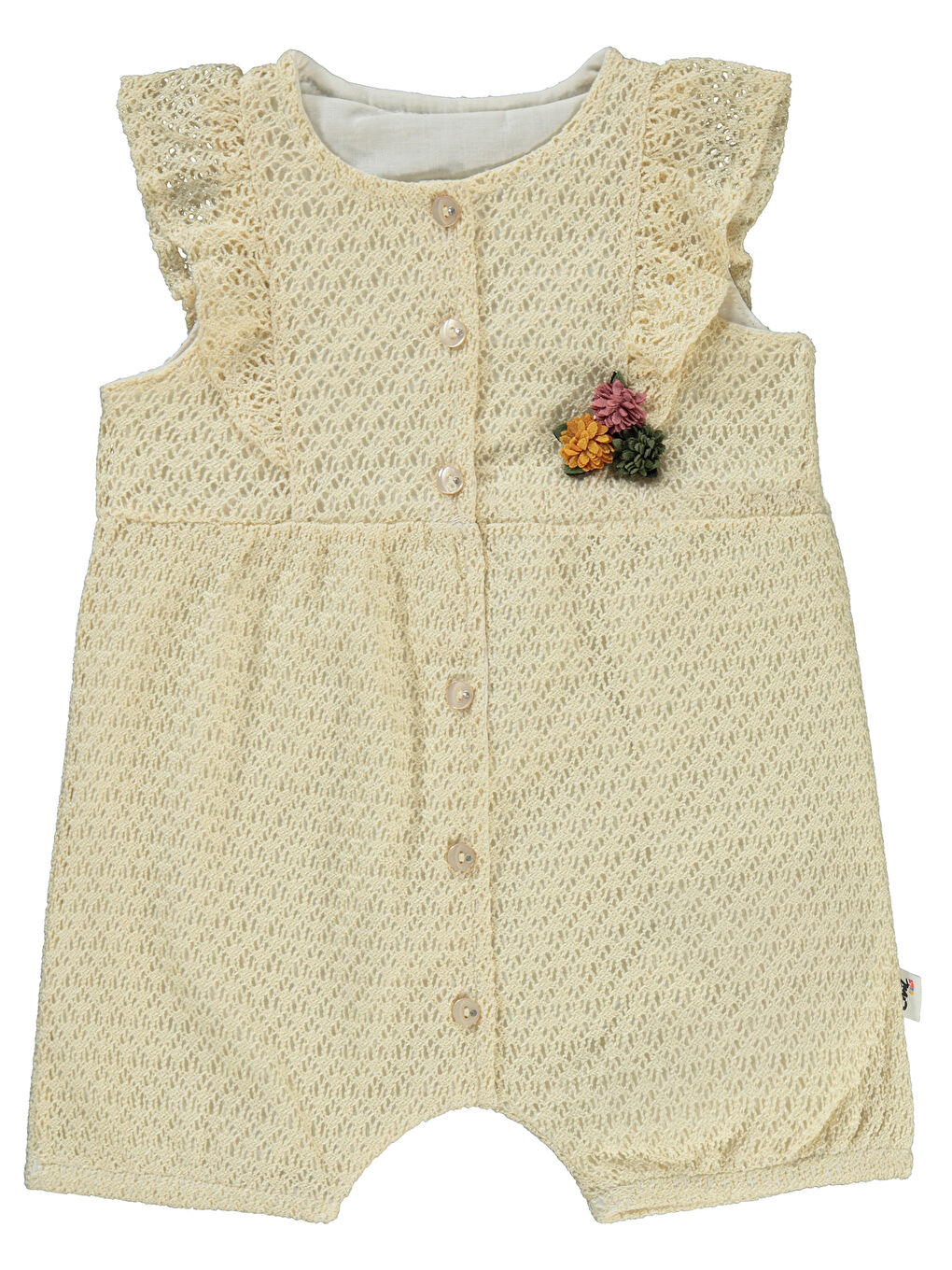 Baby Kız Bebek Patiksiz Tulum 6-18 Ay Ekru