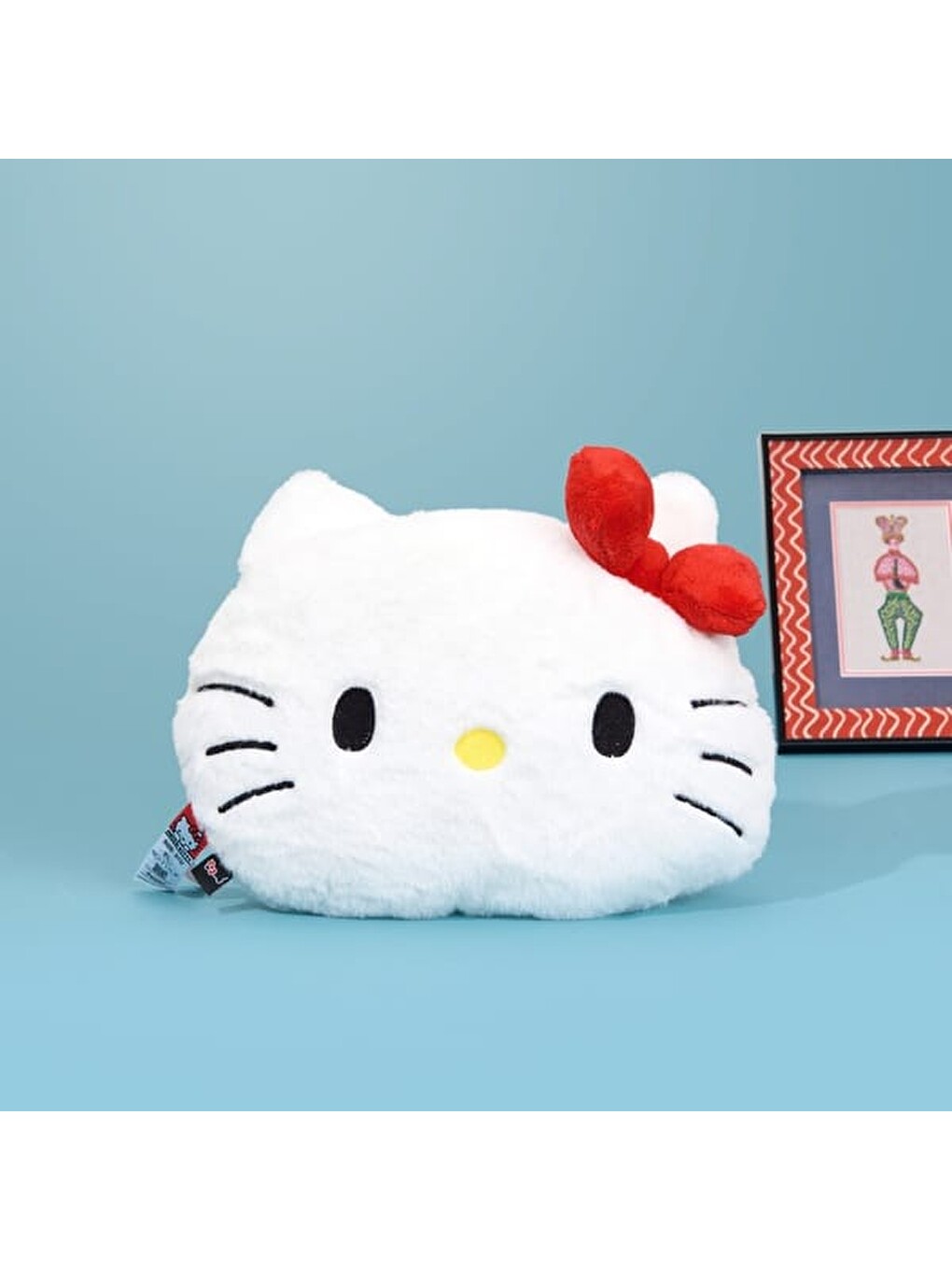 Soft Hello Kitty Figürlü Yastık - Beyaz - 38x40 Cm