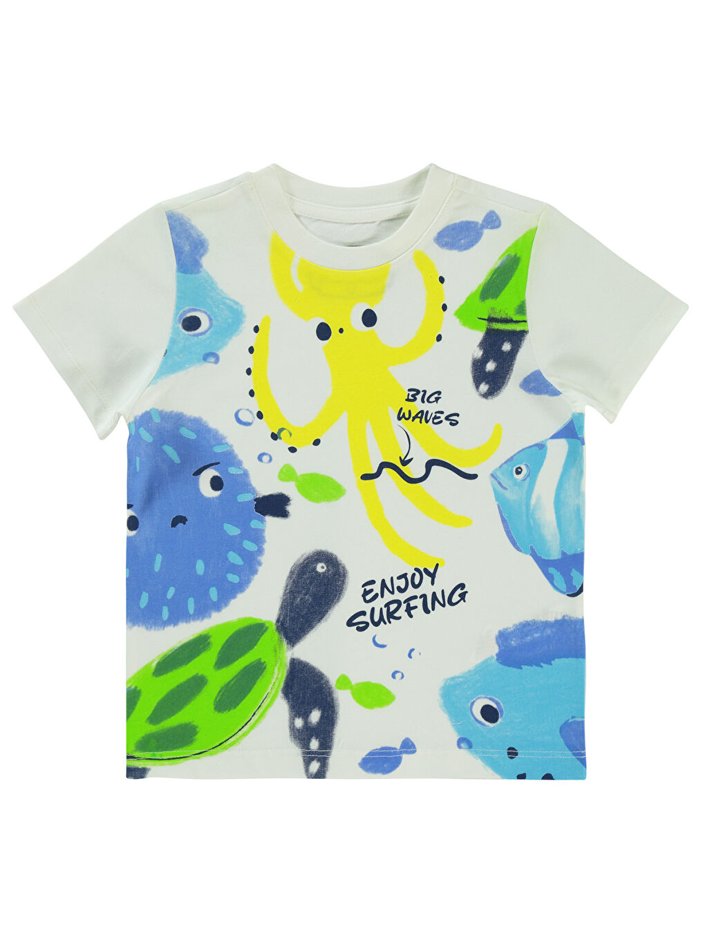 Boys Erkek Çocuk Tişört 2-5 Yaş Ekru