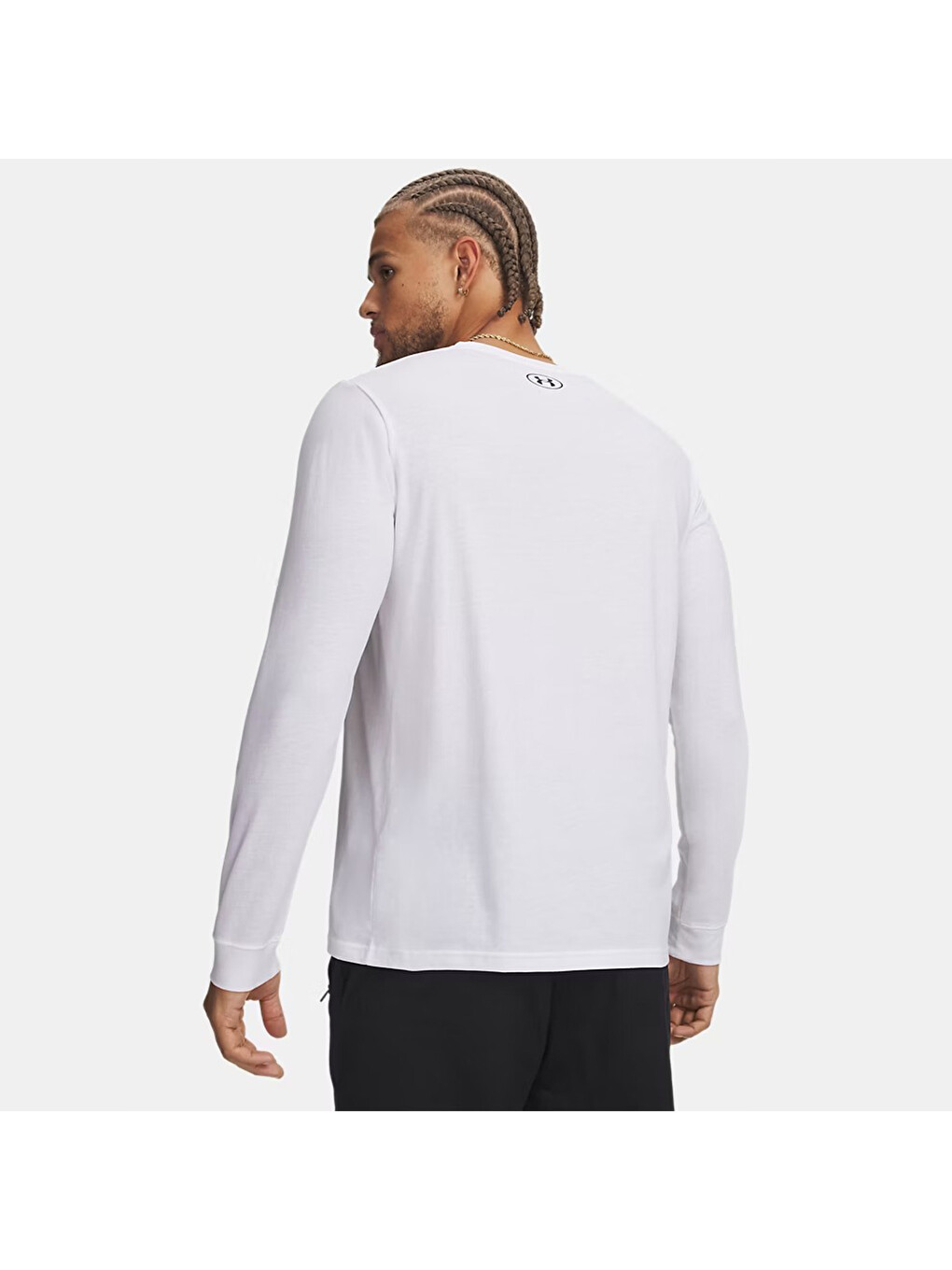 Sportstyle Left Chest Erkek Beyaz Uzun Kollu Tişört-1