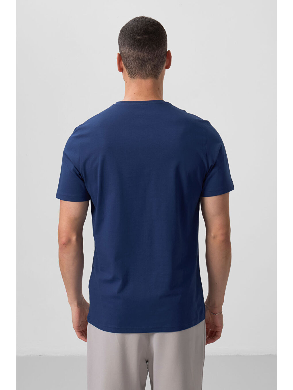 İndigo Basic Kısa Kol Standart Kalıp V Yaka Erkek Tişört - 87912-4