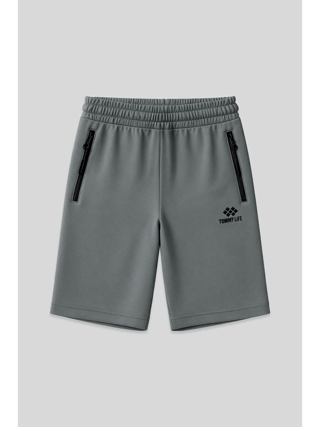 Yeşil Çağla Gizli Fermuar Arka Cepli Bağcıklı Standart Kalıp Erkek Şort - 81136