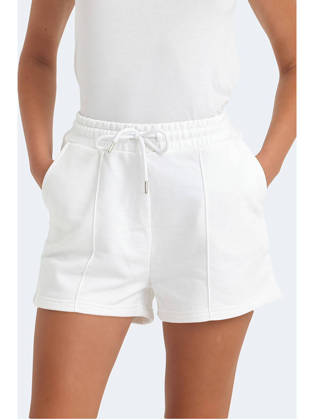 VIXI Kadın Cepli Ekru Şort-5