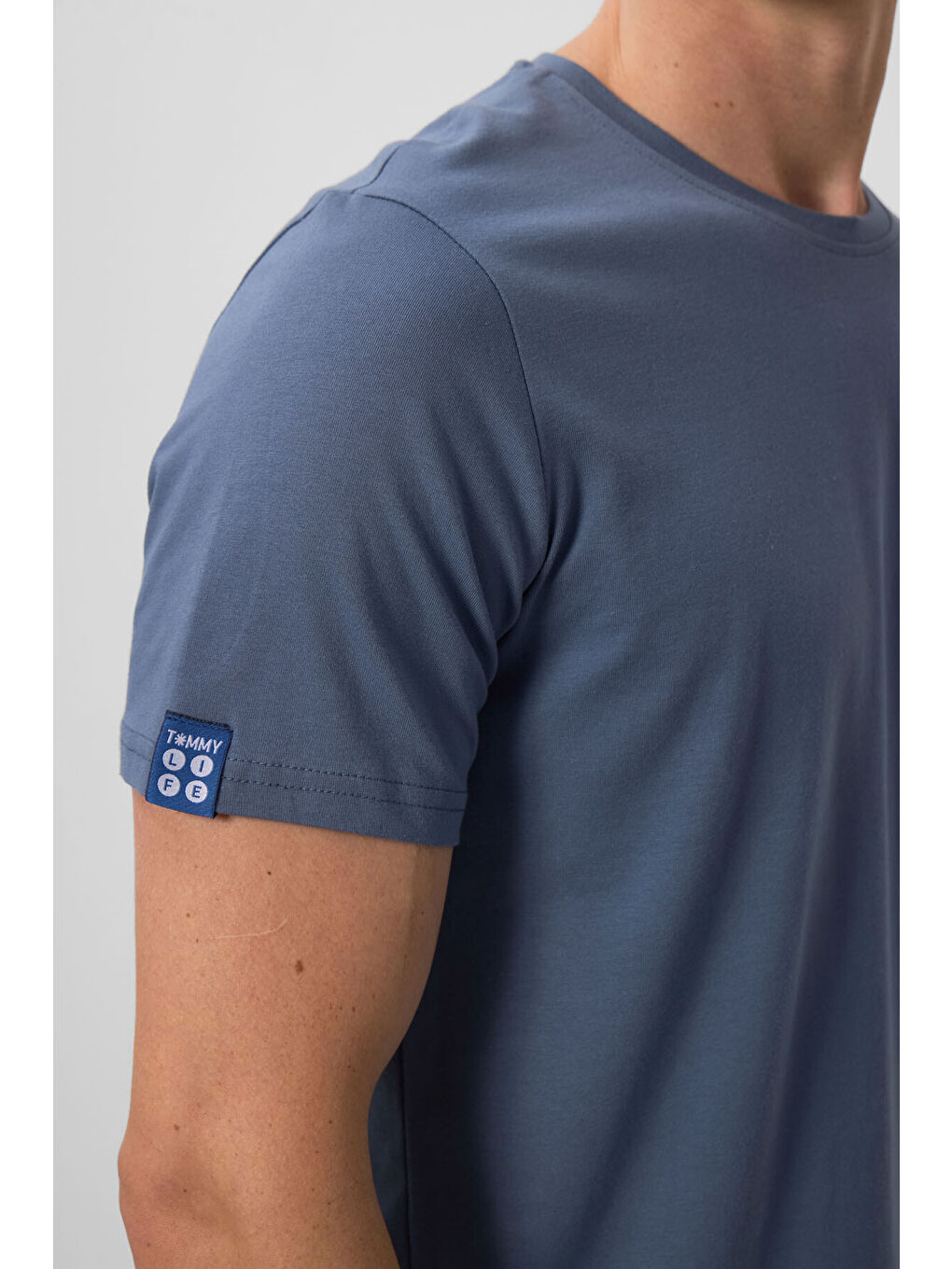 Petrol Erkek Basic Kısa Kol Standart Kalıp Bisiklet Yaka Tişört - 87911-2