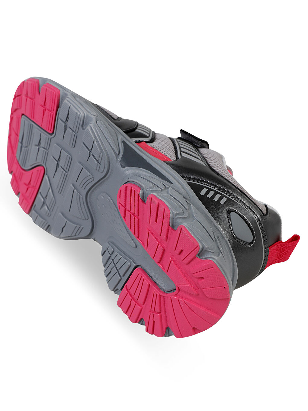 Gri Sport Kız Çocuk Spor Ayakkabı 31-35 Numara Füme-Fuşya-4