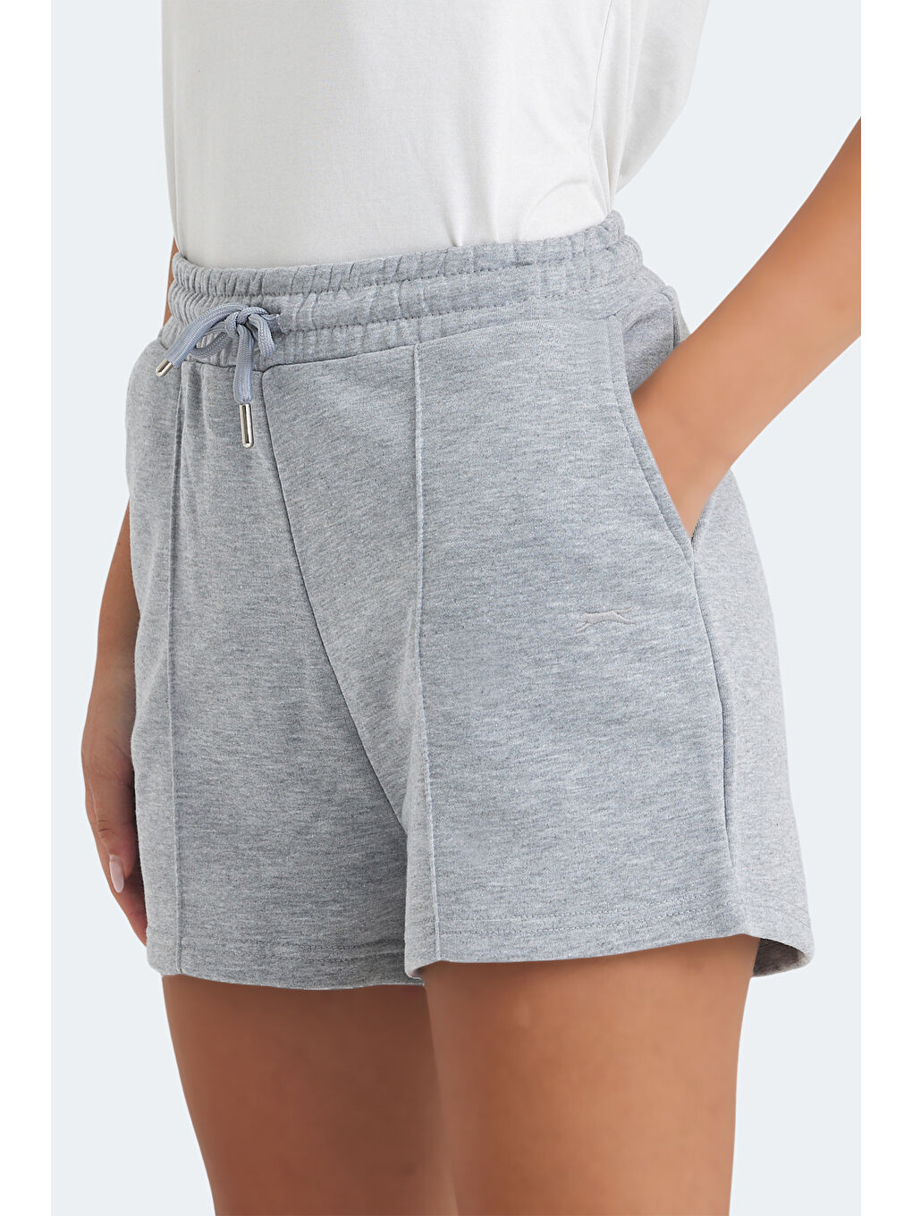 VIXI Kadın Cepli Gri Şort-1