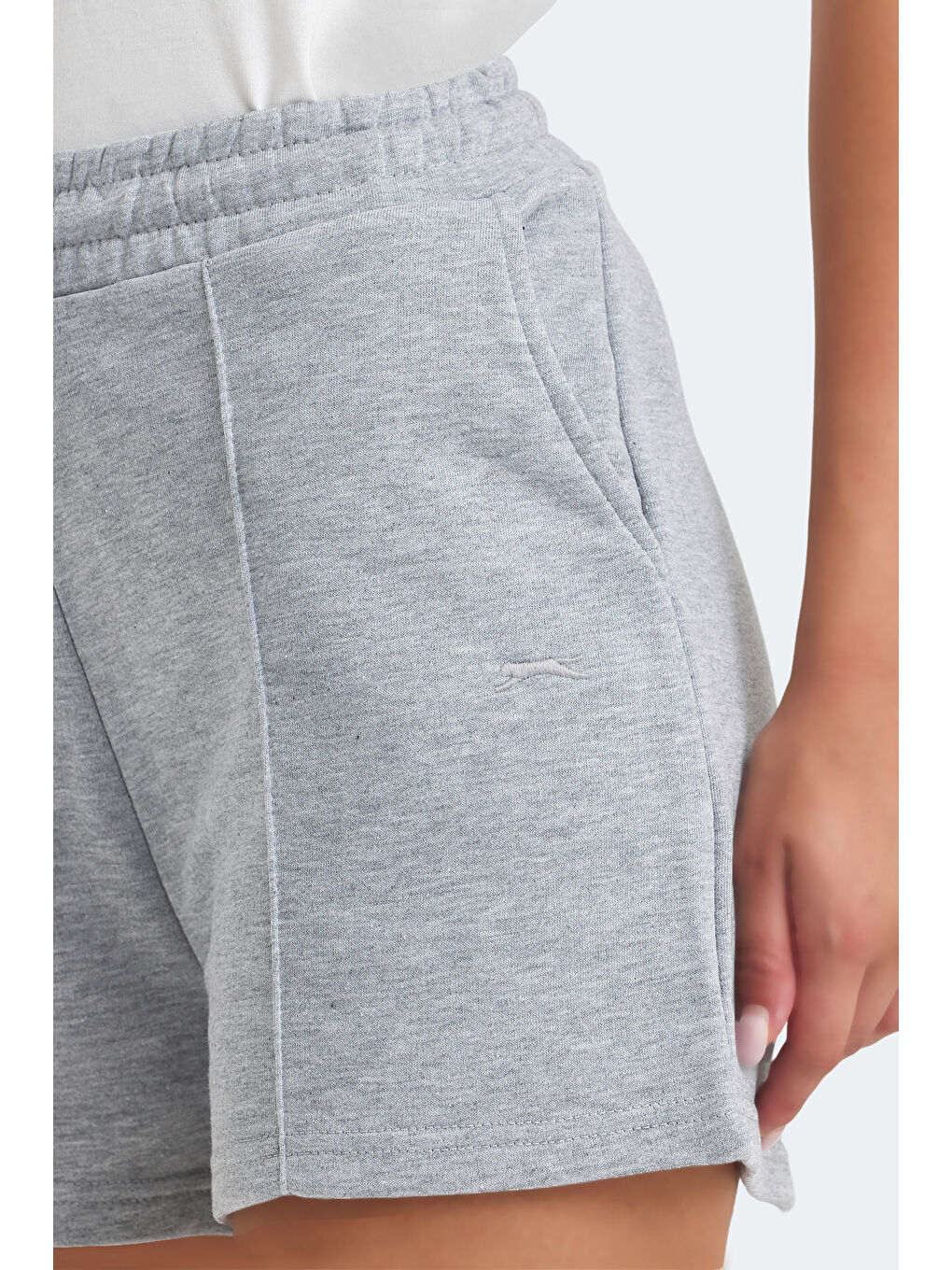 VIXI Kadın Cepli Gri Şort-3