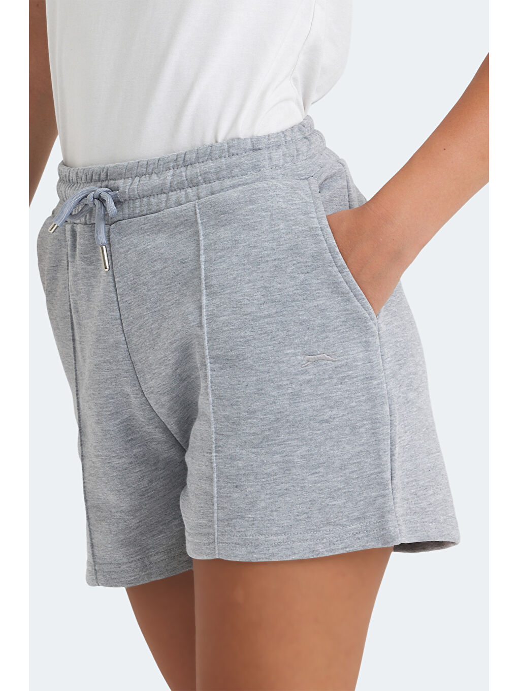 VIXI Kadın Cepli Gri Şort-5