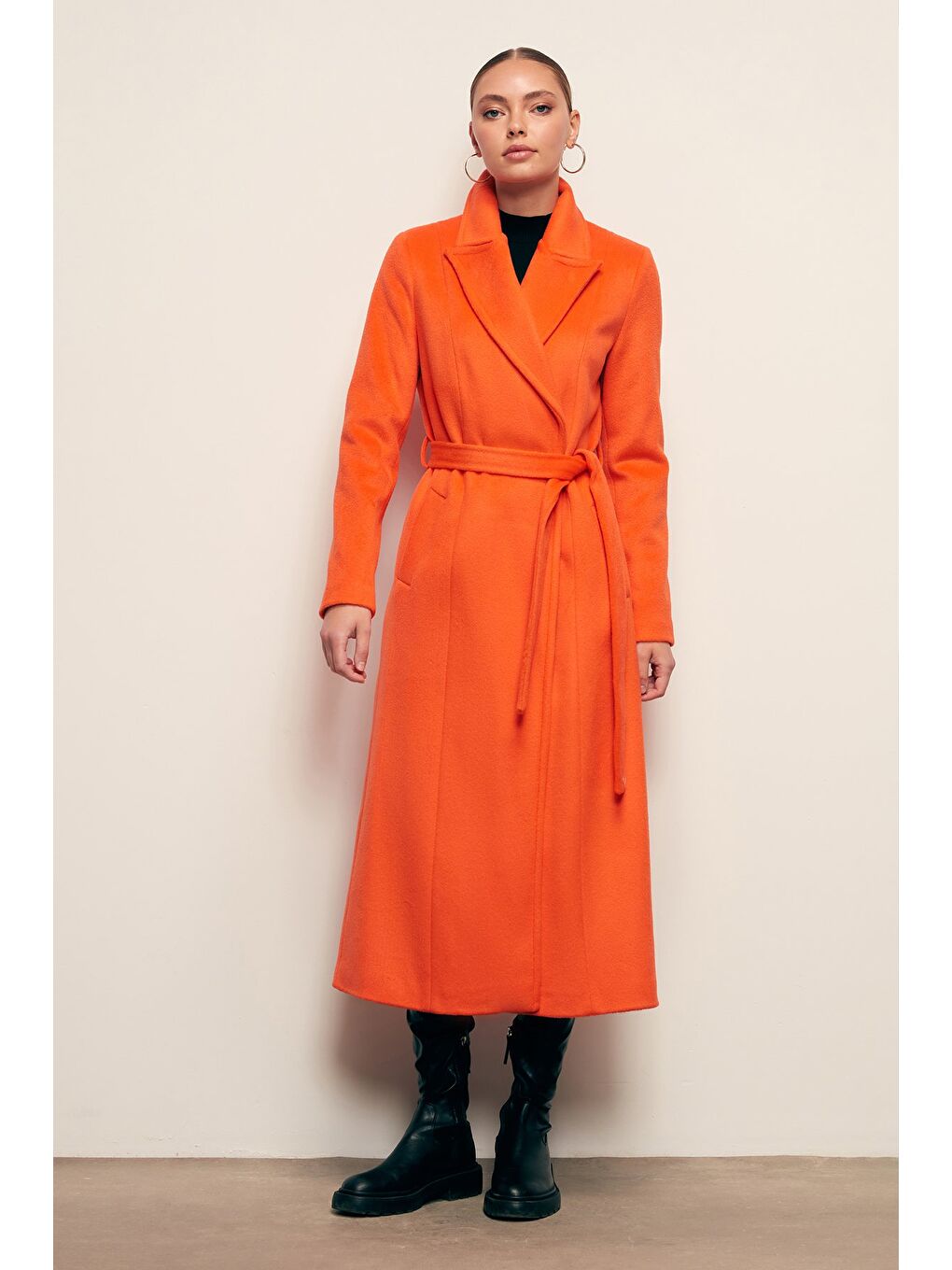 Turuncu Kuşaklı Uzun Kaban - Oranj-2