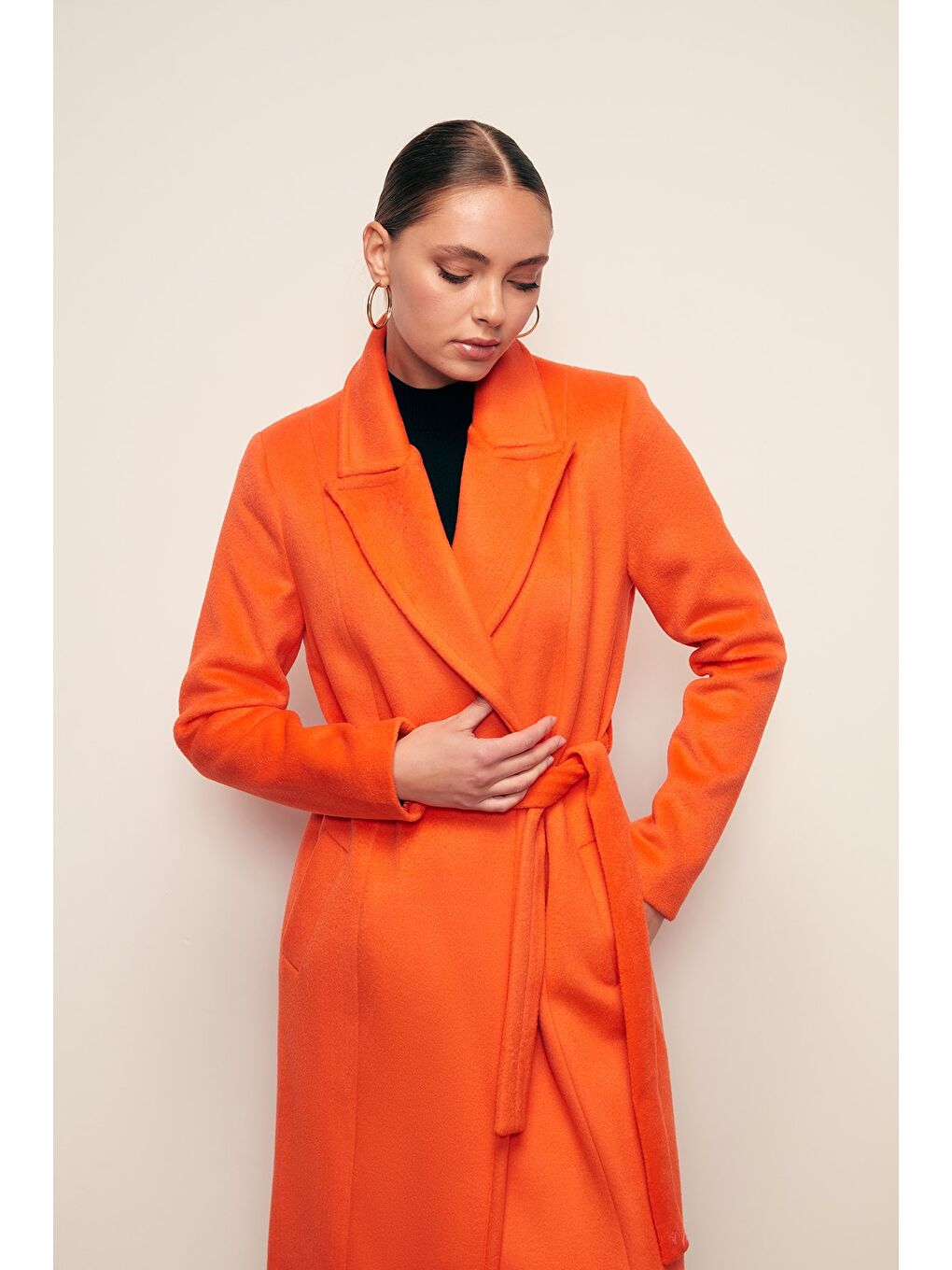 Turuncu Kuşaklı Uzun Kaban - Oranj-3