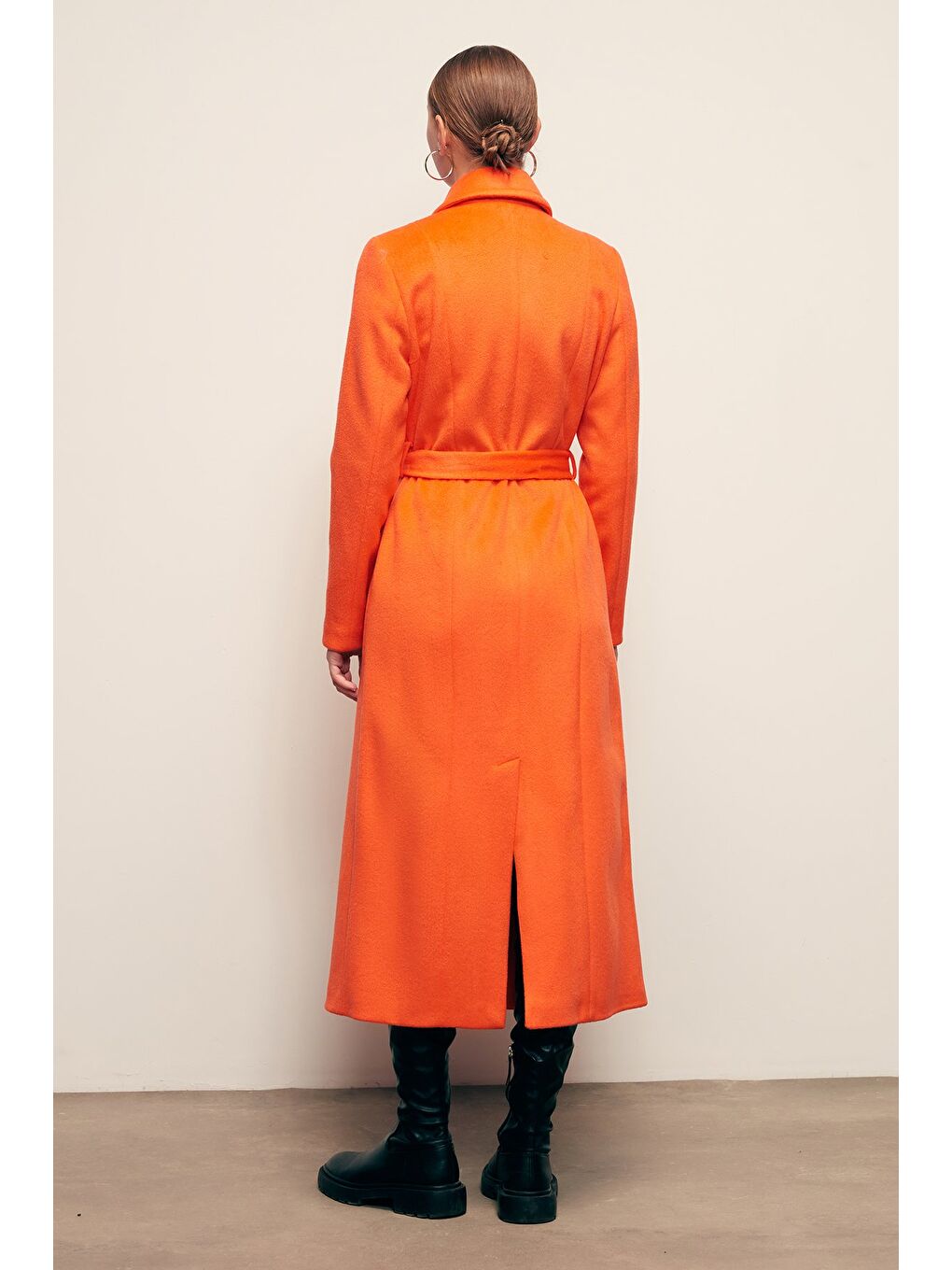 Turuncu Kuşaklı Uzun Kaban - Oranj-6