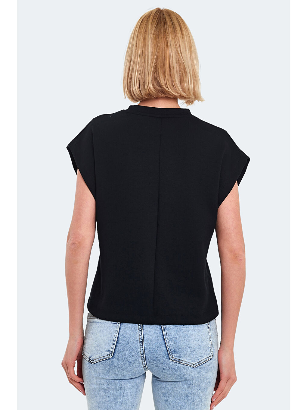 VINCENZA Kadın Siyah Tişört-1