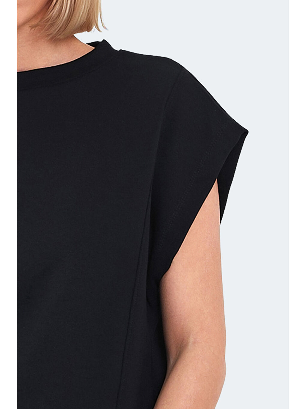 VINCENZA Kadın Siyah Tişört-3