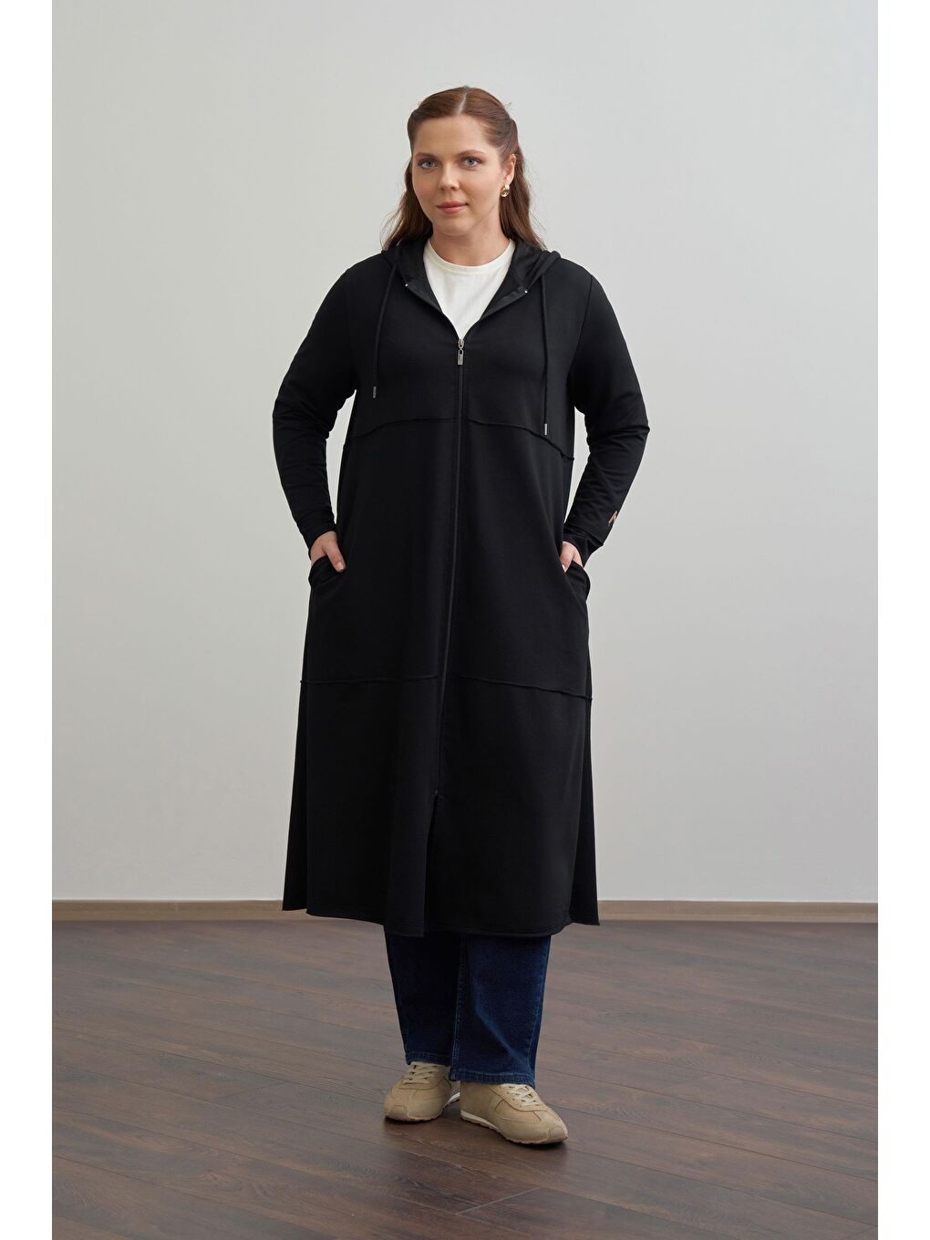 Siyah-Büyük Beden Hırka