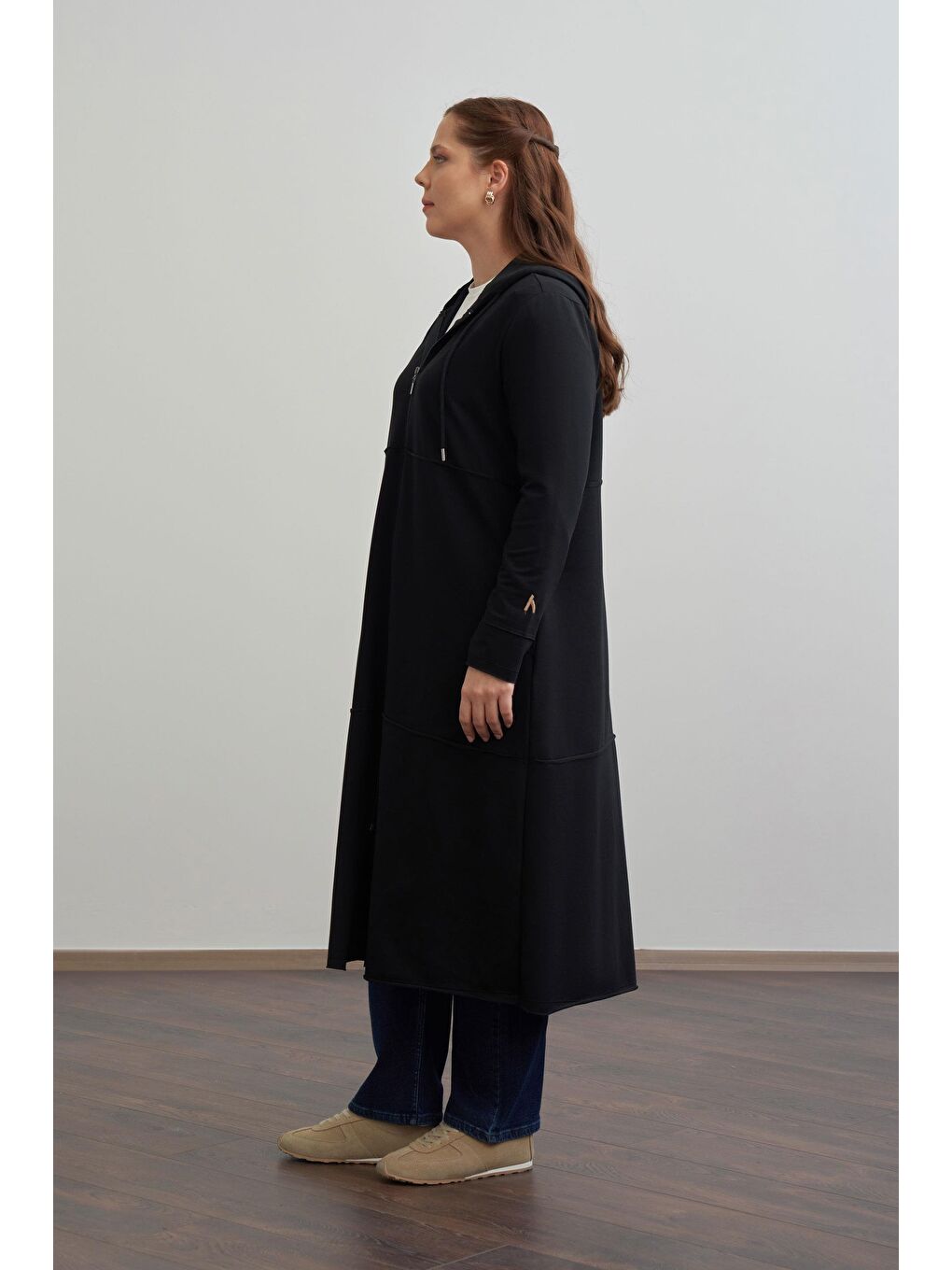 Siyah-Büyük Beden Hırka-1