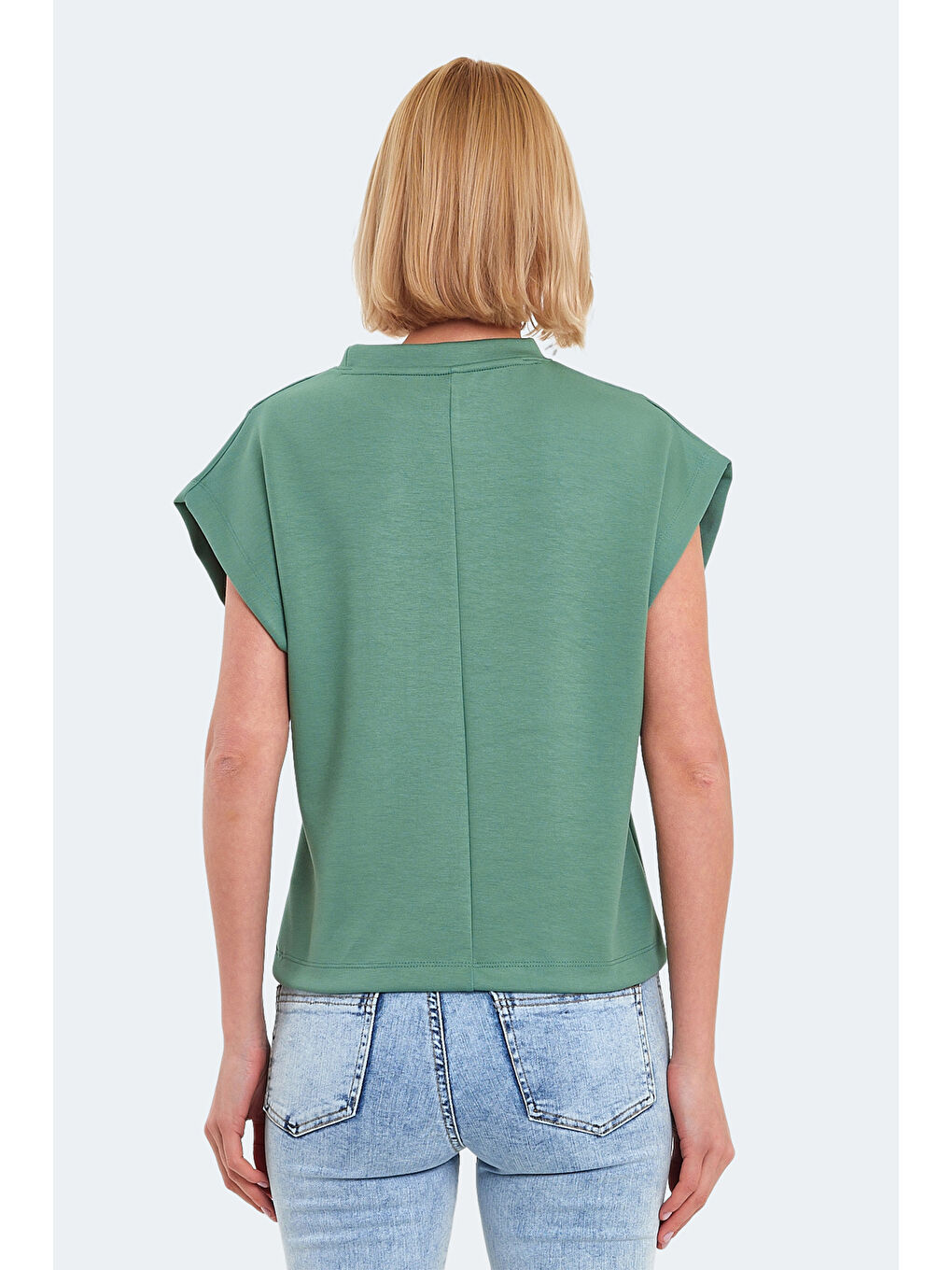 Turkuaz VINCENZA Kadın Su Yeşili Tişört-1