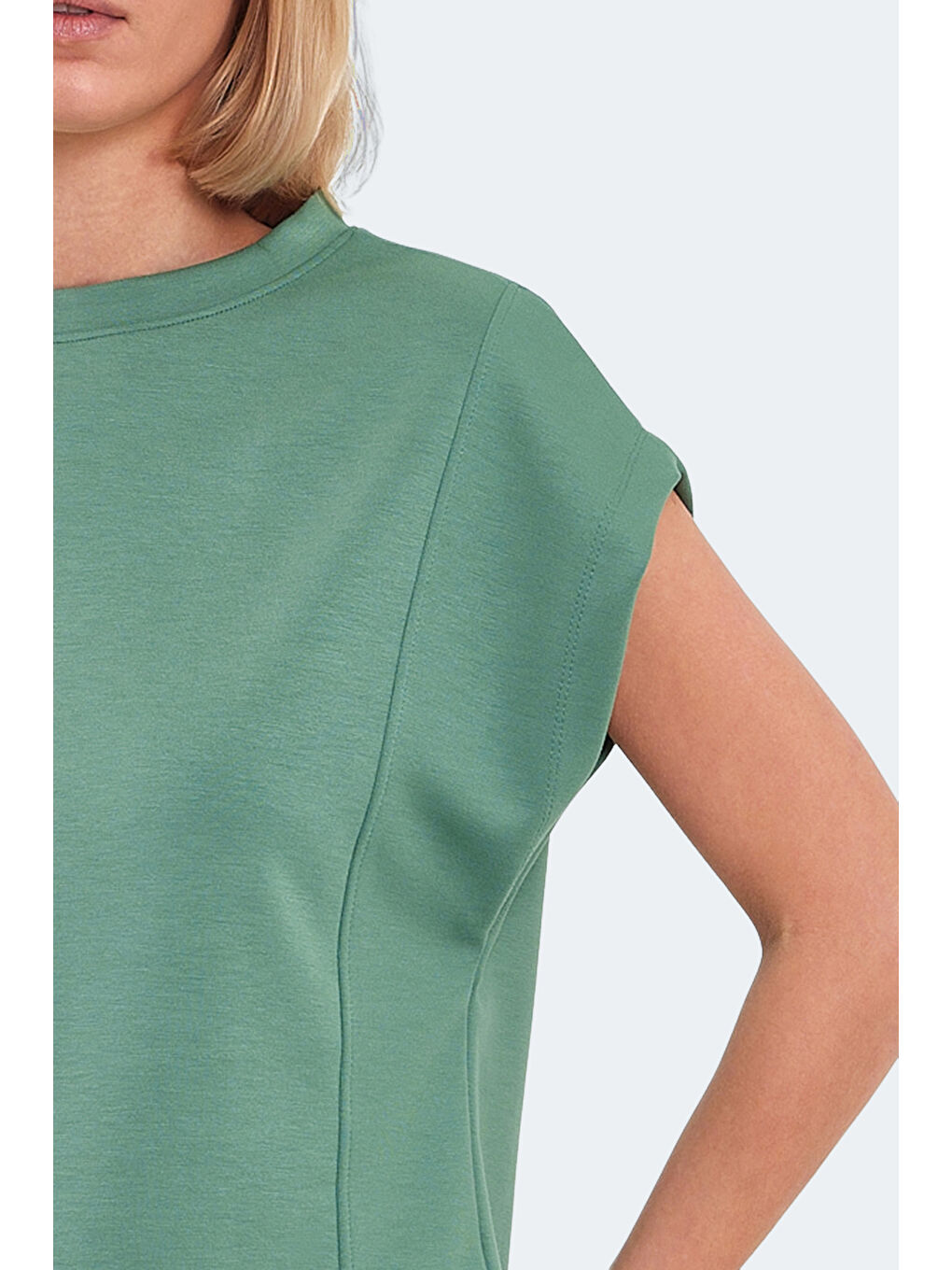 Turkuaz VINCENZA Kadın Su Yeşili Tişört-3