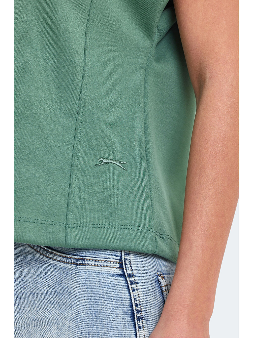 Turkuaz VINCENZA Kadın Su Yeşili Tişört-4