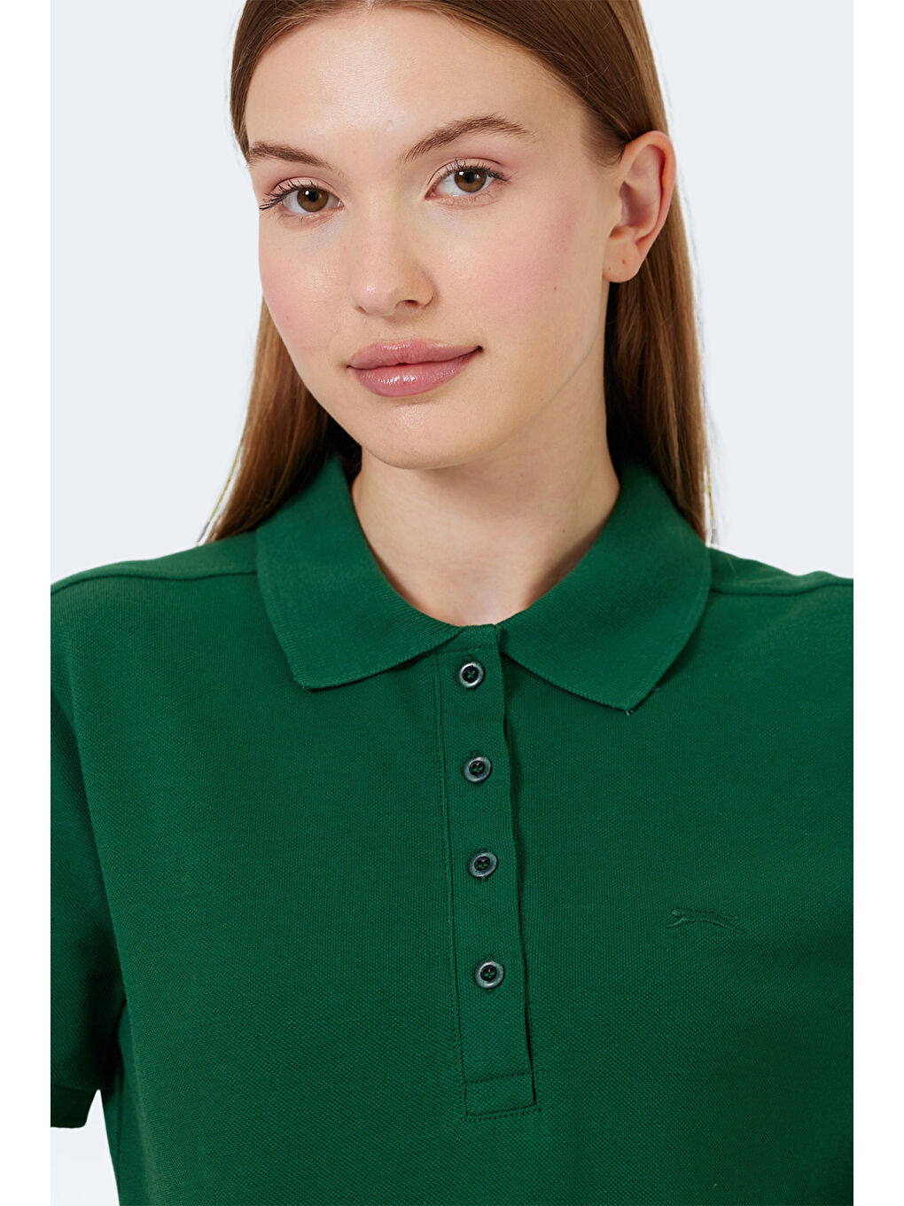 VERA I Kadın Polo Yaka Yeşil Tişört-3