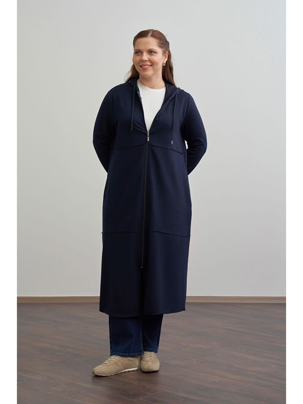 Lacivert-Büyük Beden Hırka