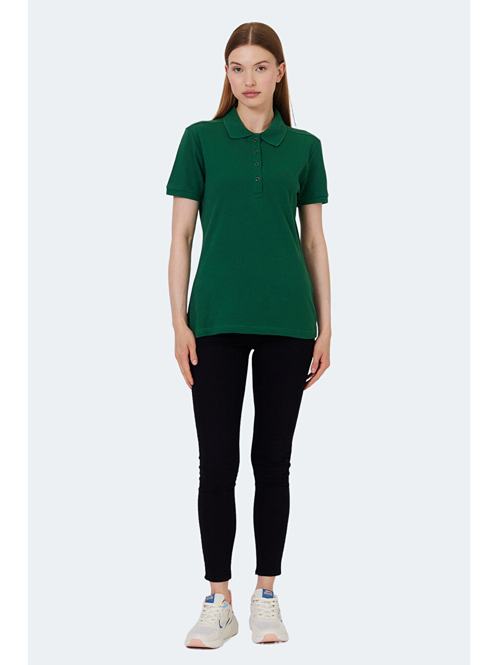 VERA I Kadın Polo Yaka Yeşil Tişört-6