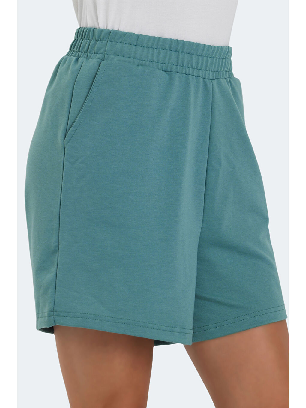 Turkuaz VIKENTI Kadın Cepli Su Yeşili Şort-2