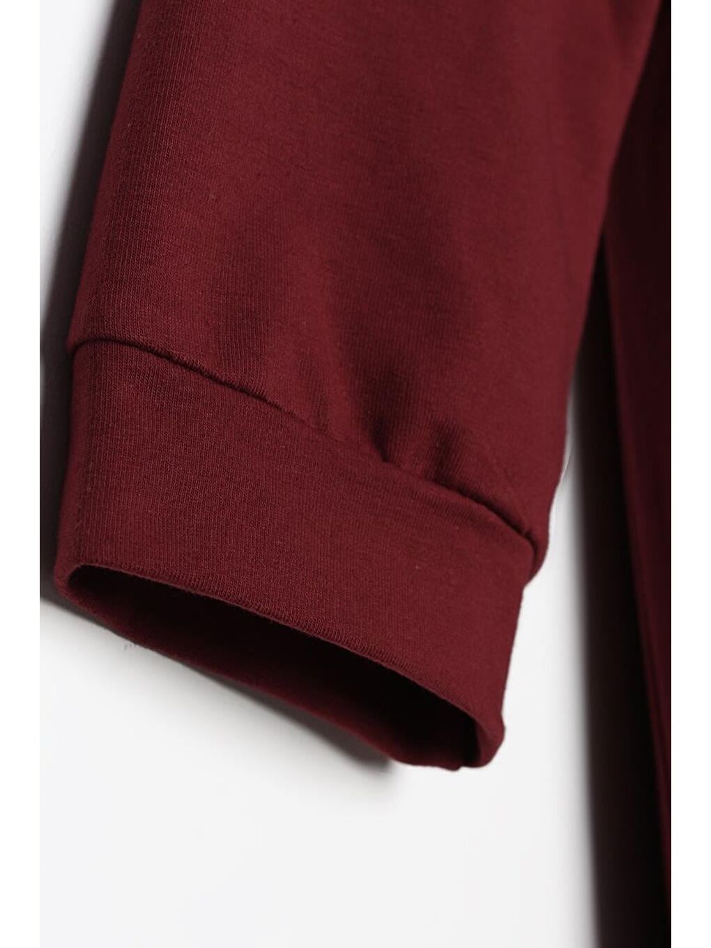 Bordo Kuşaklı Cepli Bisiklet Yaka Uzun Hırka-4