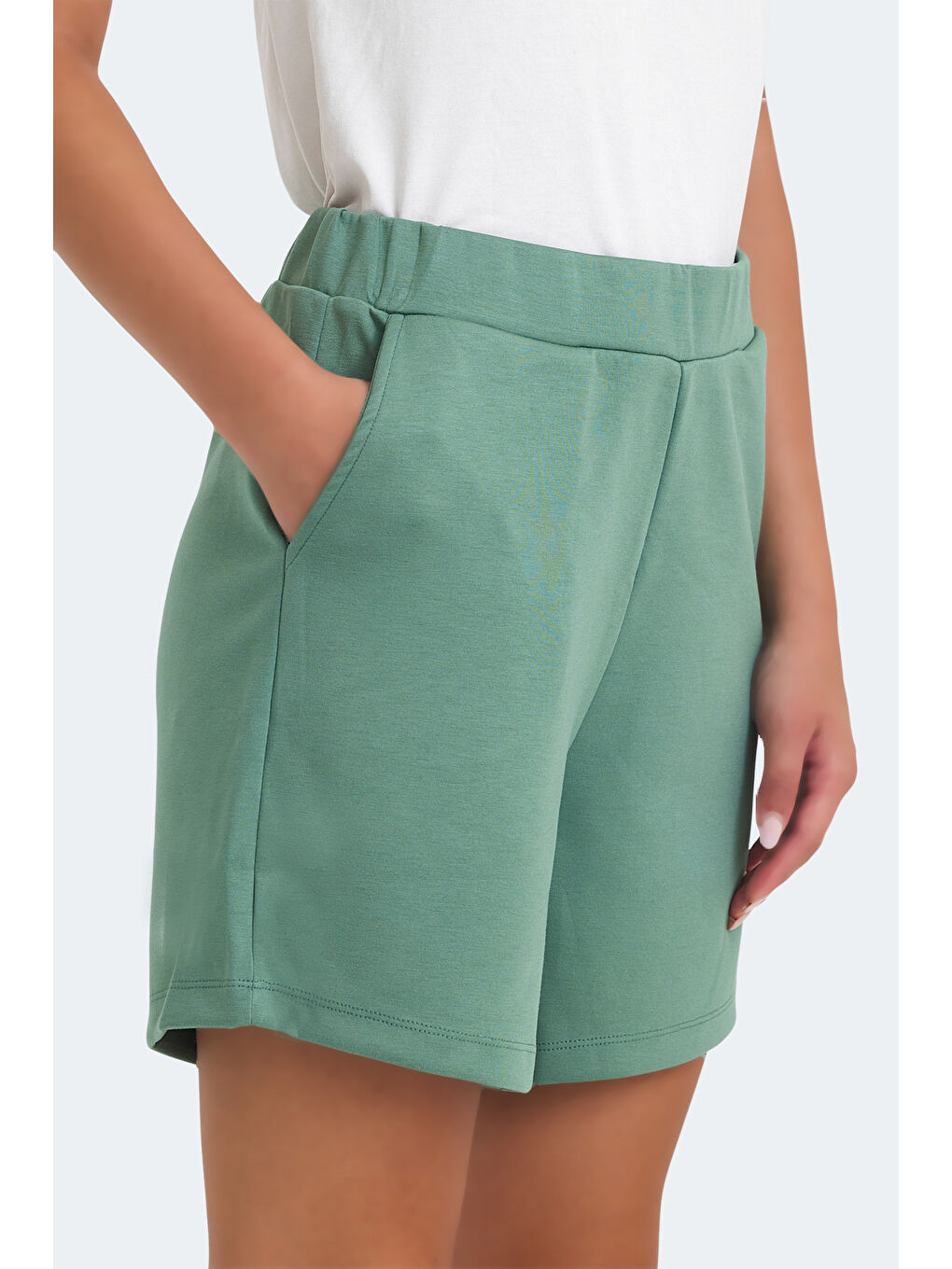 Turkuaz Kadın Şort Su Yeşili-2