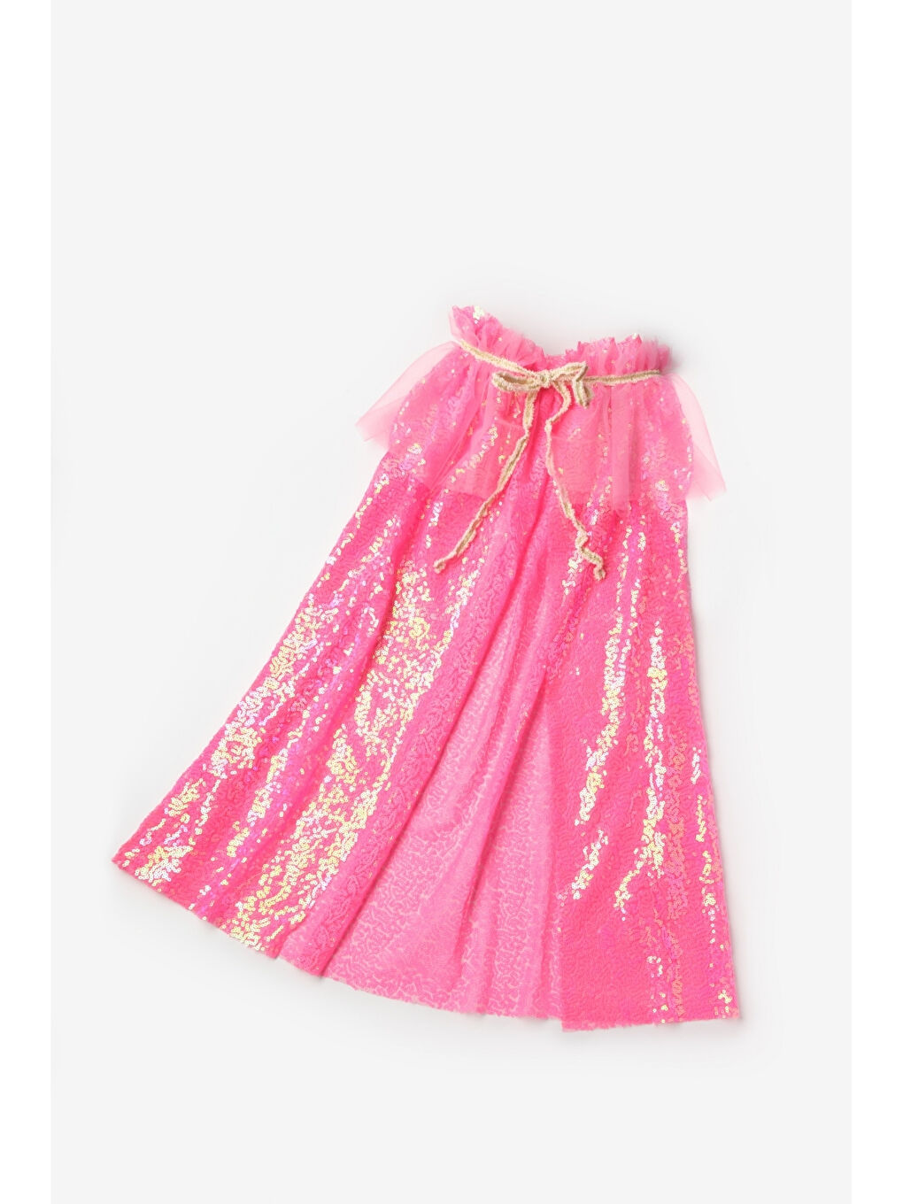 Fuşya Payetli Kız Çocuk Parti Pelerini-2