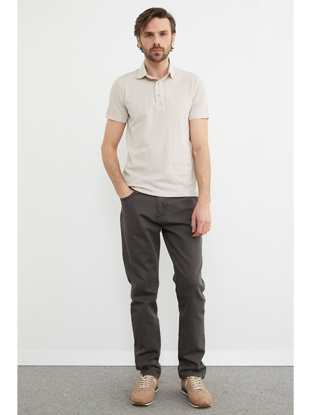 Antrasit Büyük Beden Regular Fit Normal Bel Jean-2