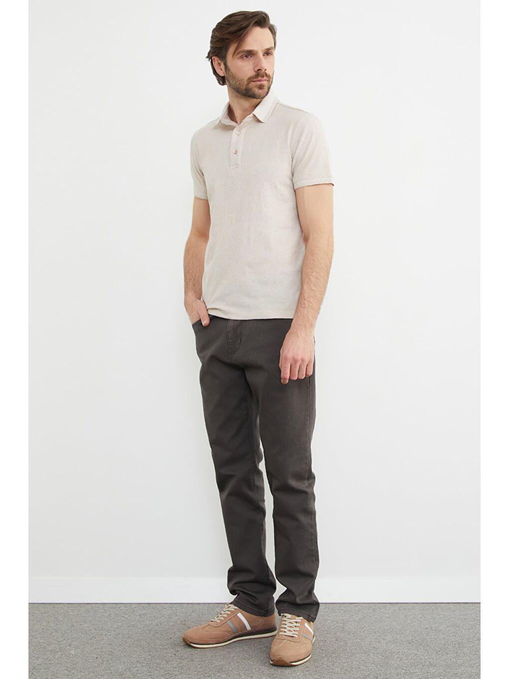 Antrasit Büyük Beden Regular Fit Normal Bel Jean-3