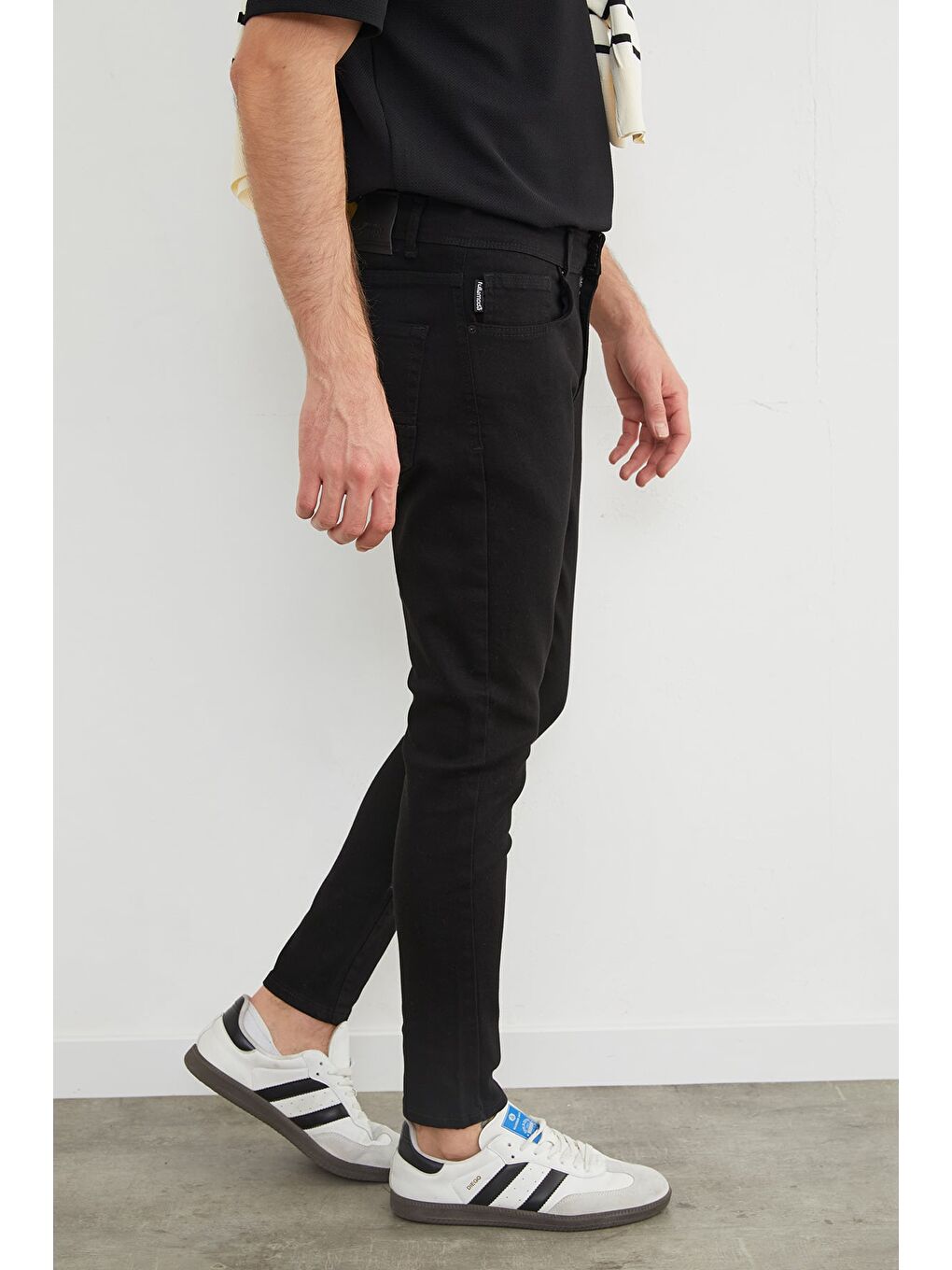 Siyah Slim Fit Normal Bel Jean-3