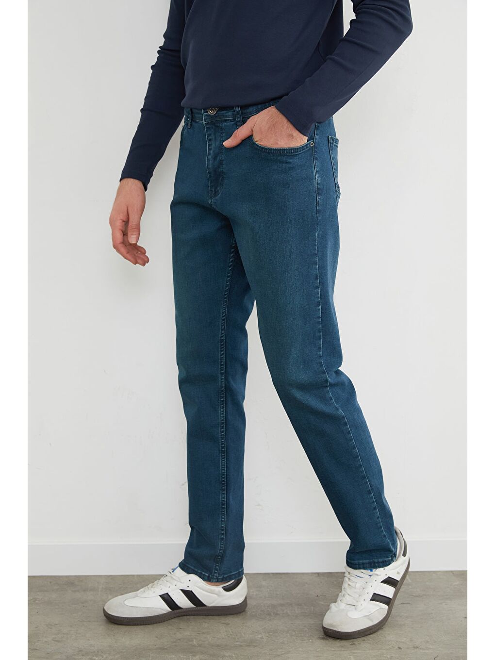 Mavi Büyük Beden Regular Fit Jean-1