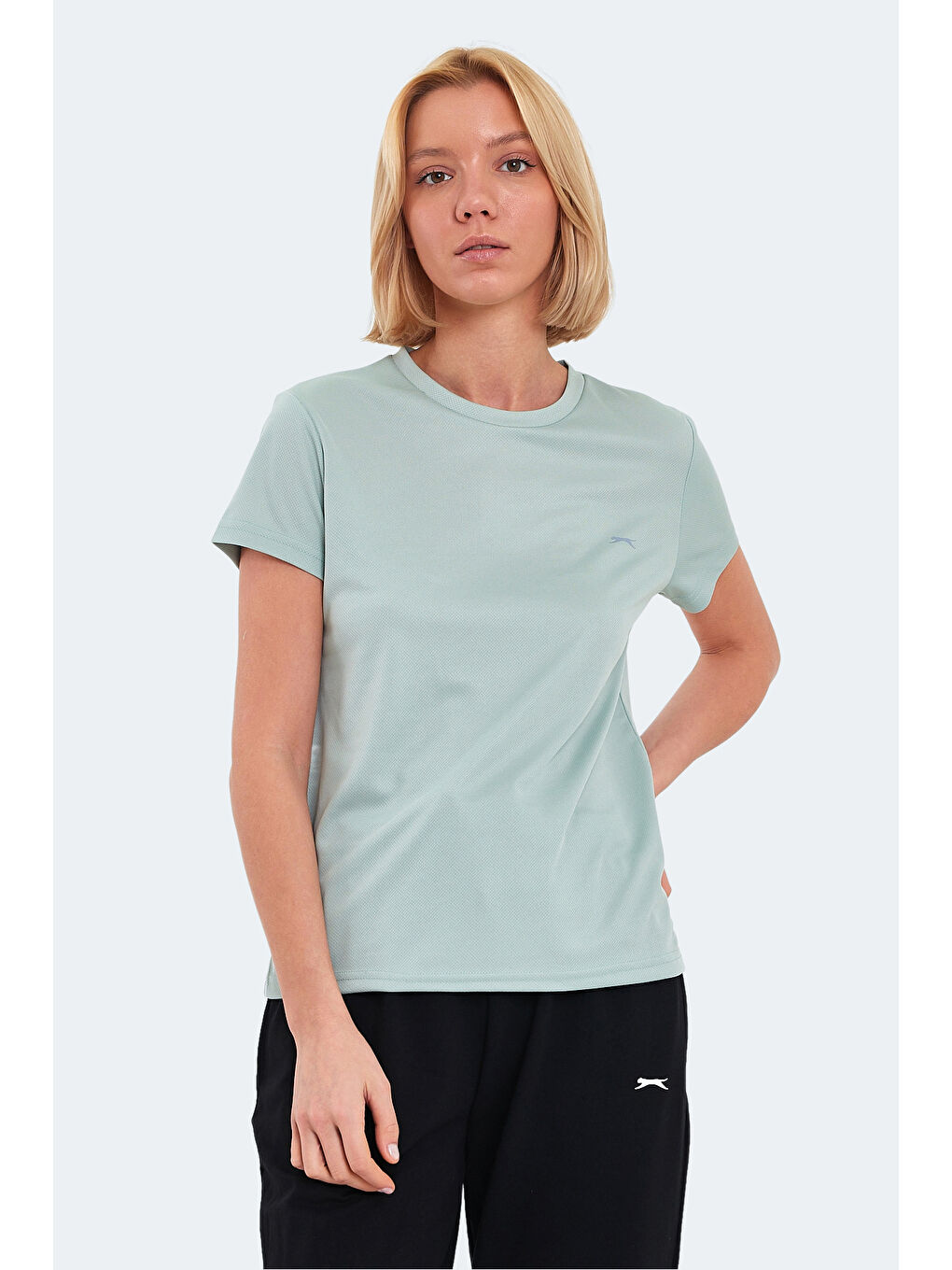 Yeşil RACING Kadın Nane Tişört-4