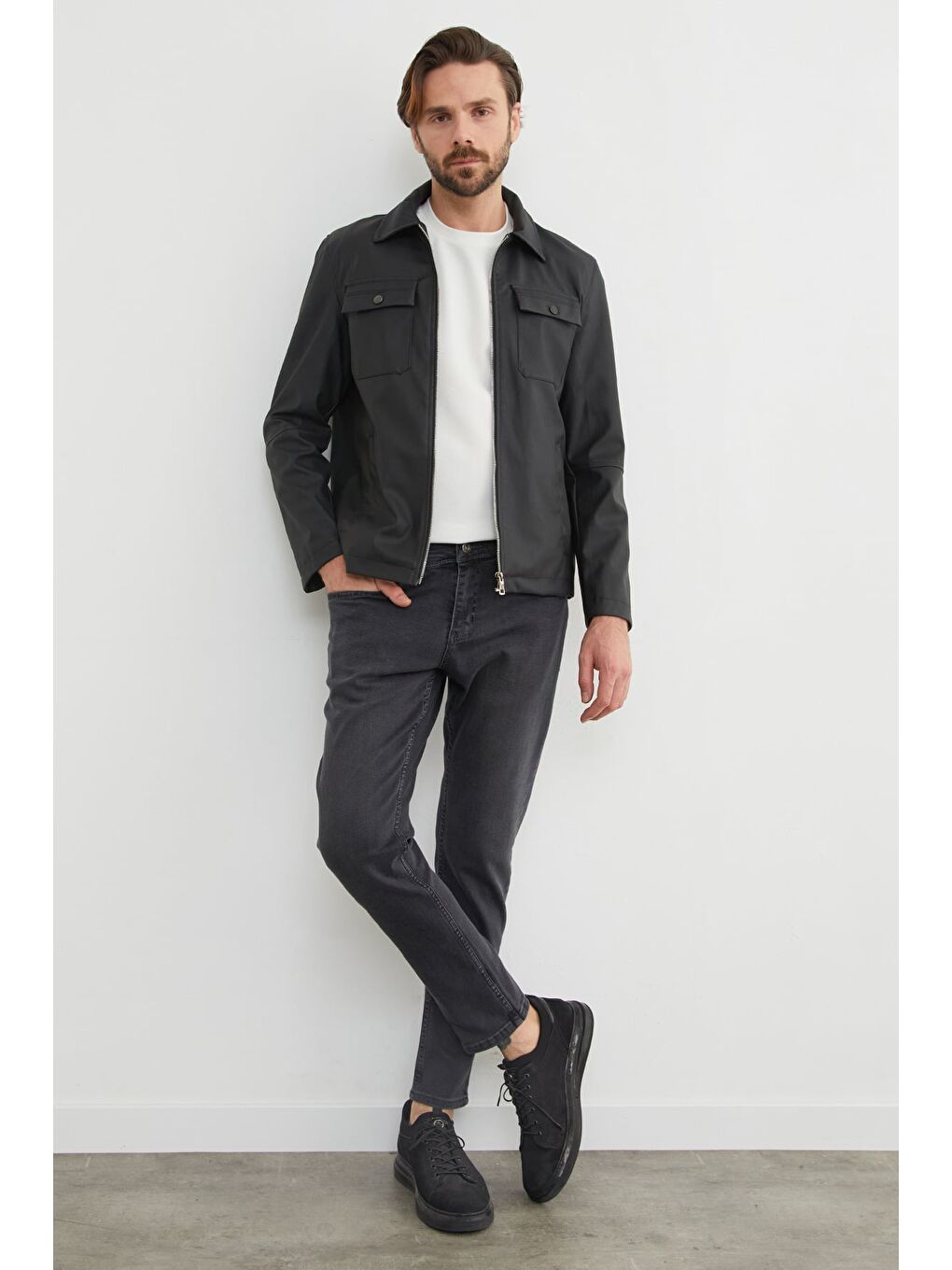 Gri Slim Fit Normal Bel Jean