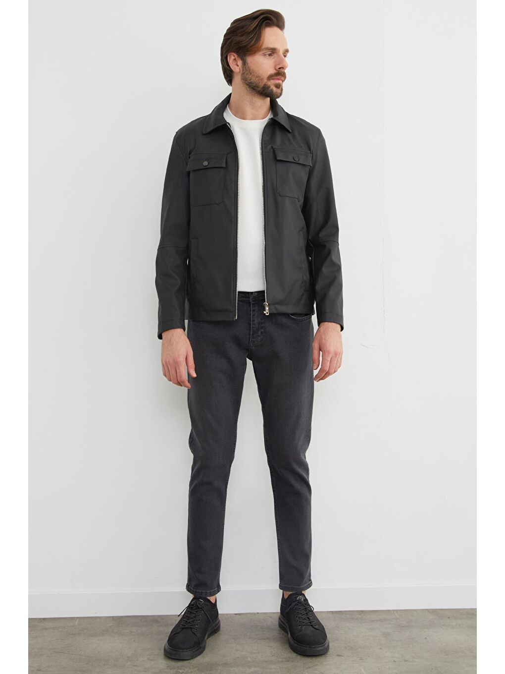 Gri Slim Fit Normal Bel Jean-2