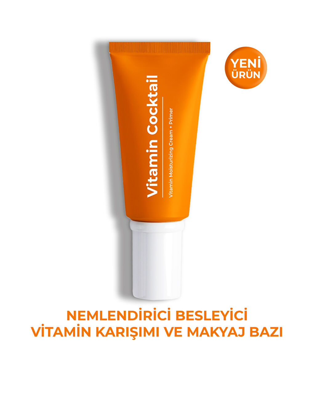 Vitamin Kokteyl-Nemlendirici Besleyici Onarıcı Yüz Kremi (Vitamin C+ B3 +B5 +E) ve Makyaj Bazı 50Ml