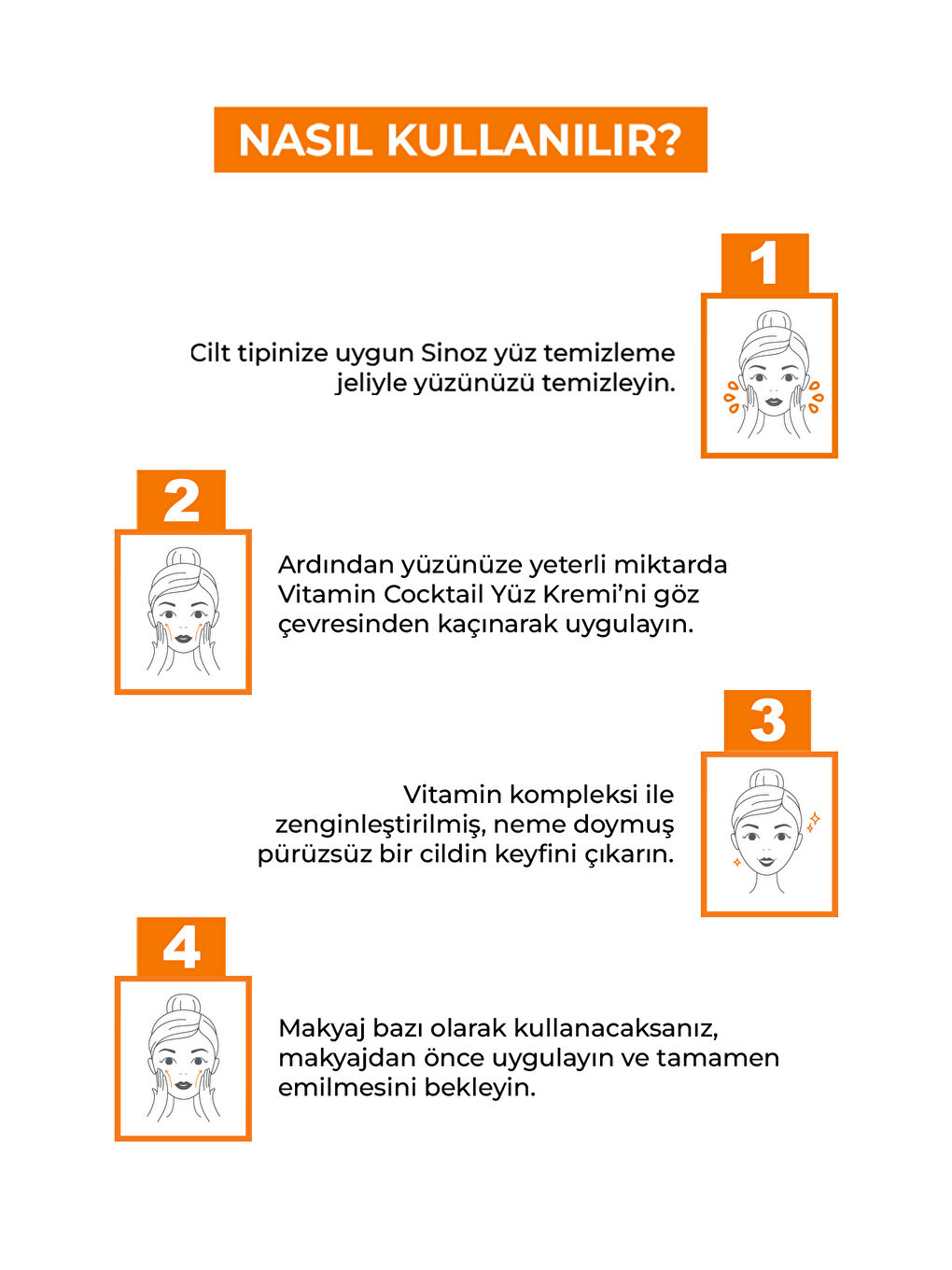 Vitamin Kokteyl-Nemlendirici Besleyici Onarıcı Yüz Kremi (Vitamin C+ B3 +B5 +E) ve Makyaj Bazı 50Ml-3